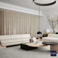 Modern and Traditional Living Room Floor Tiles - 20' x 17' | Ongrid.Design