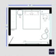 Glamorous Bedroom Design | 15' x 13'
