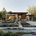 Contemporary Harmony: Single Floor Home Design with Water Features
