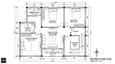 Second floor plan of 40x50 west facing G+3 house showing a three-bedroom layout, family sitting lounge, common toilet, and an elevated west-facing balcony with improved views and ventilation