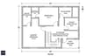 First floor plan for 30x40 east facing G+1 — master bedroom SW, pooja NE, east-facing balcony, secondary bedroom NW