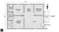 First floor plan of 30x40 east-facing G+2 showing master bedroom SW, bedroom 2 NW, bedroom 3 NE, east-facing balcony, and family lounge