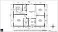 Second floor plan of 30x40 east facing house showing 2BHK layout with optional study bedroom variation