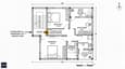 Second floor plan of 30x40 4-floor north facing house with two bedrooms, north-east study room, compact kitchenette, south utility balcony and north sit-out balcony — configurable as independent rental unit
