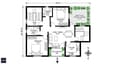 Third floor plan — 30x40 south facing top floor with terrace access
