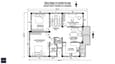 Second floor plan for 40x50 east facing home mirroring first floor with a dedicated study replacing the third bedroom