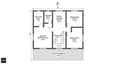 First floor plan for 40x50 north facing 2-floor home — master SW, family lounge north, south terrace