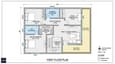 Detailed first floor plan for a 40x60 east facing G+1 home showing 14x12 SW master bedroom with attached 9x5 bathroom, 12x11 NW bedroom, 10x10 NE study-bedroom, shared family lounge connecting staircase to 14x5 east balcony, and common 8x5 bathroom