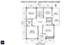 First floor plan of a 40x60 west-facing G+1 home showing master bedroom, two bedrooms, study room, and balcony
