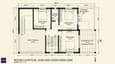 Second floor plan showing two bedrooms with attached baths, covered east-facing sit-out, and 280 sq ft open terrace