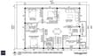 First floor plan for a 40x60 west-facing G+3 home showing a 3 BHK layout with west balcony and vastu-aligned rooms