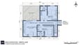 Second floor plan of 60x60 north facing house — two bedrooms, independent living and kitchenette, open terrace