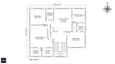 First floor architectural plan of a 60x60 south facing G+2 house showing three bedrooms, family lounge, and WFH study