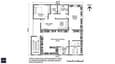 Third floor plan of a 60x60 east facing 4-floor home showing home theatre, open terrace garden, gym room and hybrid rental suite option