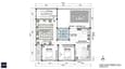 Annotated third floor plan with two bedrooms, a covered terrace garden, open terrace, and south-facing solar panel zone marked on the flat roof