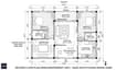 Second floor plan showing semi-independent 2BHK layout with hall-kitchen, two attached bedrooms, and study nook