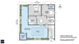 Third floor plan for 60x60 north facing 4-floor home with 2BHK sky suite and 900 sq ft terrace garden