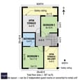 Second floor plan of 20x40 North-facing house with room dimensions