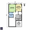 Third floor plan of 20x40 North-facing house with room dimensions
