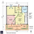 Third floor/penthouse plan with terrace, studio flexibility, and mezzanine option