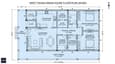 Architectural floor plan of 40x60 west-facing single floor home with labeled room dimensions and vastu zones