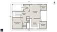 Ground floor plan of the 40x60 north facing G+3 house — foyer, 14×16 living room, 12×14 elderly bedroom, northeast pooja room, southeast kitchen, utility at rear
