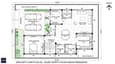 Detailed ground floor plan for 60x60 north-facing G+1 home showing room layout and dimensions