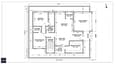 Ground floor plan of a 60x60 east facing house showing 2BHK owner's residence with living room, dining, kitchen in SE, master bedroom in SW, pooja room in NE, and double garage