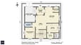 Ground floor plan of 60x60 north facing house — covered parking, living room, kitchen, pooja room, guest bedroom