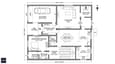 Ground floor plan of a 60x60 west facing 3-floor home
