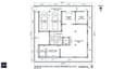Ground floor plan for 60x60 north facing G+3 house showing double parking, utility, and staircase