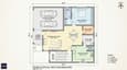 Ground floor plan of the 60x60 west-facing G+3 house