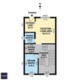 Ground floor plan of 20x40 North-facing house with room dimensions