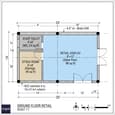 Plot subdivision and setback diagram