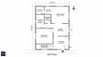 Ground floor plan for 30x40 east facing house — living room, kitchen SE, bedroom south, staircase south wall, sit-out east