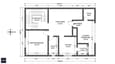Ground floor plan of 30x40 east facing G+3 house showing owner 1BHK, covered parking, NE pooja, SE kitchen and NW staircase