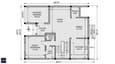 Detailed ground floor plan of 40x50 west facing G+1 house with room labels and dimensions: parking NW, kitchen SE, living room center-north, guest bedroom south, pooja NE