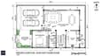 Ground floor plan for 40x50 east facing home showing dual parking bay, east garden entry, living room, southeast kitchen, and southwest parents' bedroom