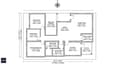 Ground floor architectural plan for a 40x50 north facing single-story home showing all rooms, dimensions, and Vastu zone positions