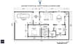 Ground floor architectural plan for 40x50 north facing G+2 house with labelled rooms and Vastu zones