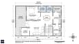 40x50 south-facing ground floor plan showing parking, living room, kitchen, and guest bedroom zones