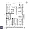 40x50 north-facing ground floor plan with car parking, north entry porch, pooja NE corner, SE kitchen, south-facing living room and bedroom