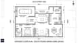Ground floor plan of a 40x50 south facing home showing covered parking, living-dining, SE kitchen, and one bedroom suite