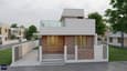 3D architectural render of 20x40 North-facing 1-floor house with modern Indian elevation