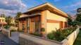 3D architectural render of 20x40 South-facing 1-floor house with modern Indian elevation