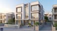 3D architectural render of 20x40 North-facing 3-floor house with modern Indian elevation