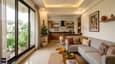 Modern Indian interior of North-facing living room with natural light