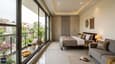 Modern Indian interior of North-facing living room with natural light