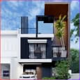 5 Bedroom Duplex on 1500 sqft Plot with Common Walls
