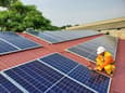 solar roof top installation for sloped roof